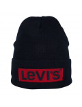 LEVI'S cuffia cappello berretto uomo blu con logo rosso frontale grande