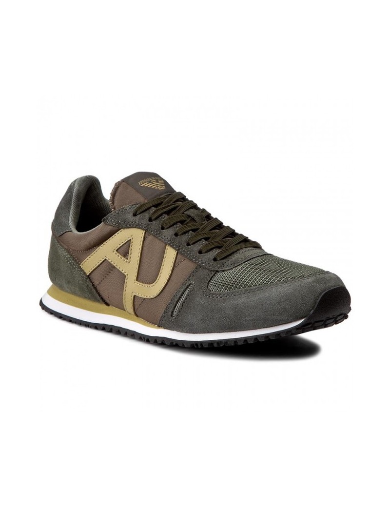 ARMANI JEANS sneakers scarpe uomo basse aj logo verdone 935027