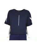 ARMANI EXCHANGE t-shirt donna manica corta blu 3HYTEQ