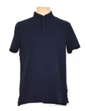 ARMANI EXCHANGE polo uomo blu navy con bottoni coperti 3HZFFD