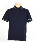 ARMANI EXCHANGE polo uomo blu manica corta cotone pique 8NZFFL