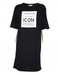 ARMANI EXCHANGE abito vestito donna cotone sportivo nero 8NYACX