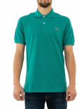 Polo lacoste verde smeraldo uomo L12.12 manica corta classic fit
