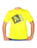 ARMANI EXCHANGE t-shirt uomo manica corta gialla con stampa frontale ax 3HZTGF