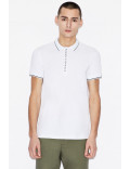 ARMANI EXCHANGE polo uomo bianca manica corta 8NZF71