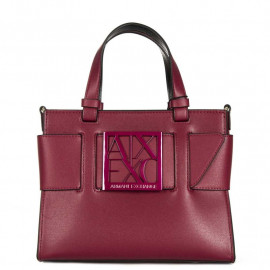 ARMANI EXCHANGE borsa donna shopping bag con tracolla colore bordeaux piccola 942690