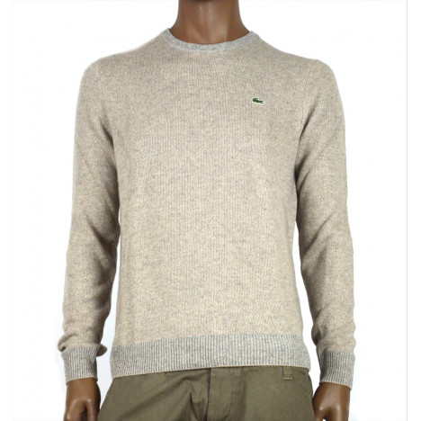 maglione da uomo lacoste girocollo in misto lana e cashmere