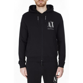 ARMANI EXCHANGE felpa uomo con cappuccio logo ax sul petto 8NZMPP