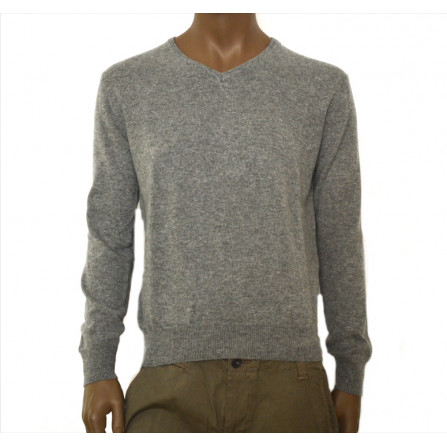 maglione uomo in  puro cashmere colore grigio invernale