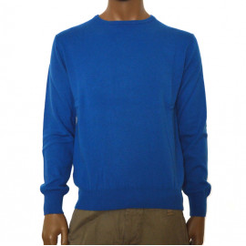 OFFICINA TESSILE maglia uomo puro cashmere cardiff girocollo blu