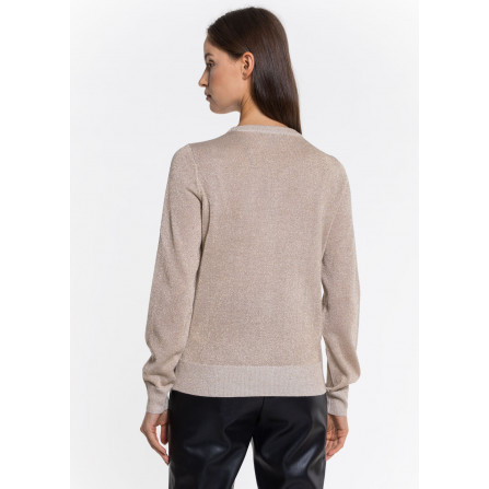 maglia armani exchange donna girocollo colore oro in lurex