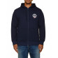 felpa uomo blu con cappuccio aperta con zip taglie comode