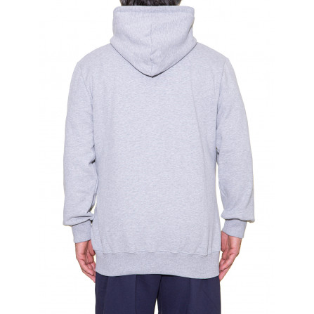 felpa uomo colore grigio chiaro maxfort taglie comode con cappuccio fisso