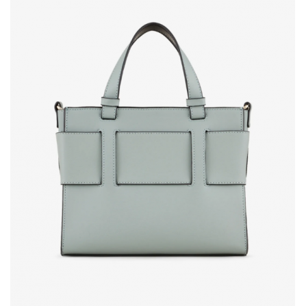 borsa donna armani exchange colore verde acqua chiaro con tracolla chiusura zip
